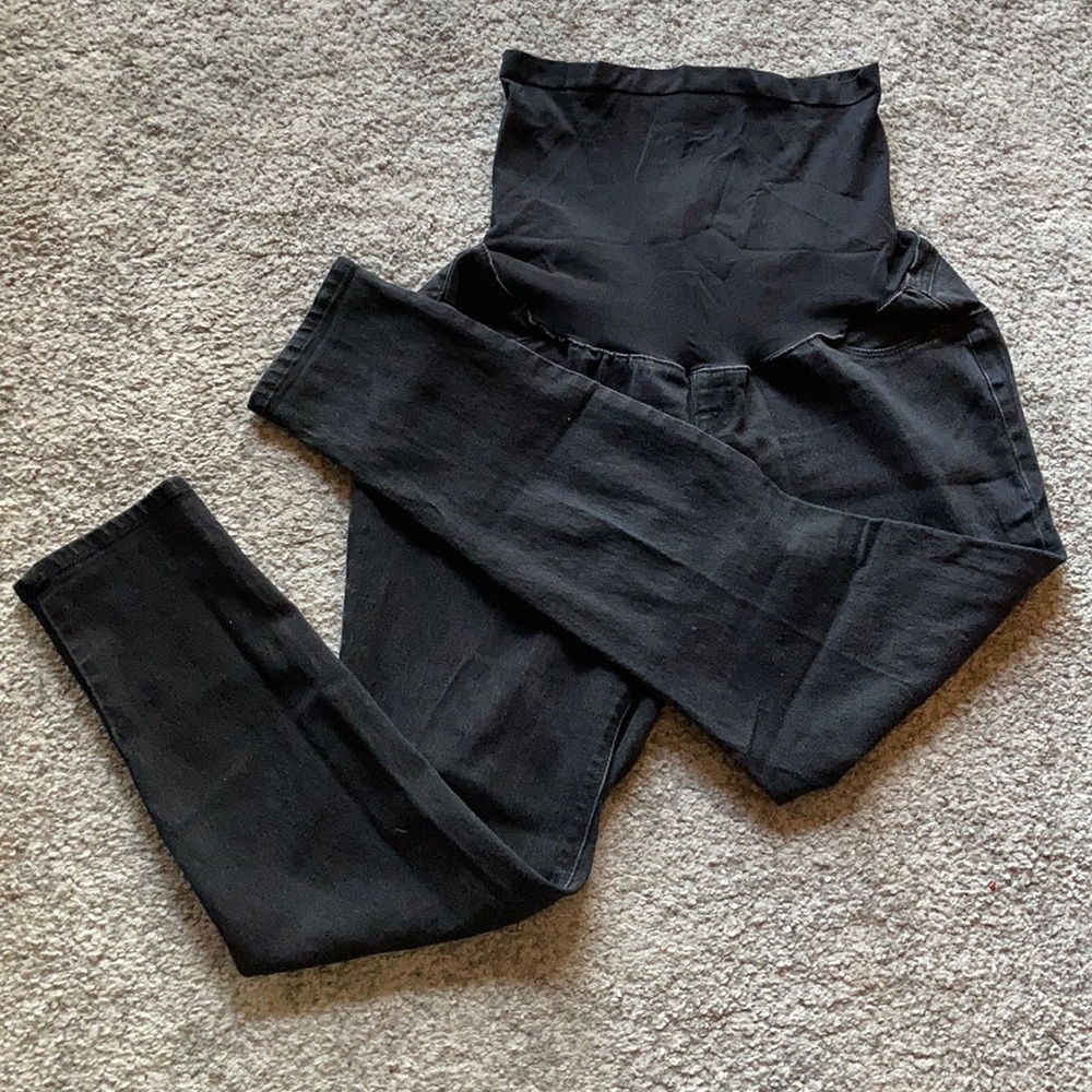 Black Denim Maternity Skinny Jeans
